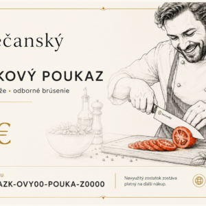 Darčekový poukaz Sečanský – profesionálne nože a brúsenie
