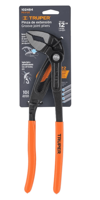 Nastaviteľné kliešte Truper PEX-12E, 12″